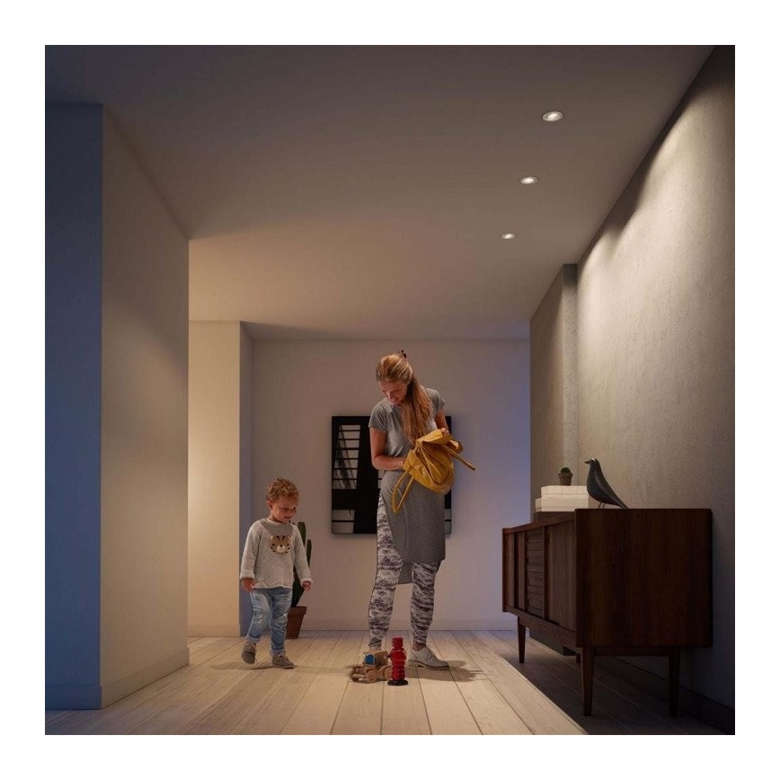 Philips 50203/31/P0 - KÉSZLET 3x LED Dimmelhető beépíthető lámpa SHELLBARK Warm Glow 1xLED/4,5W/230V 2200-2700K