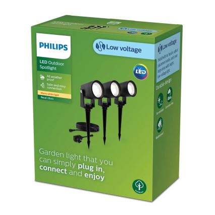 Philips - KÉSZLET 3x LED Kültéri lámpa GARDENLINK REUEL LED/1,5W/230V 2700K IP44