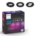 Philips -KÉSZLET 3x LED RGB Dimmelhető beépíthető lámpa Hue 1xGU10/5,7W/230V 2000-6500K