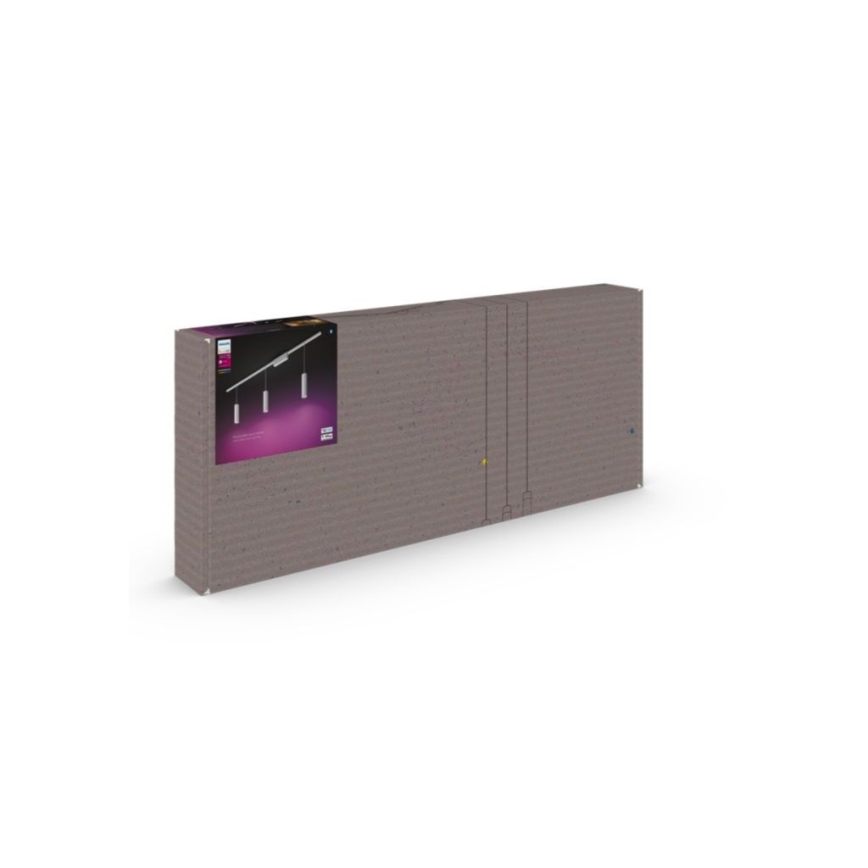 Philips - KÉSZLET 3x LED RGB Dimmelhető csillár zsinóron sínrendszerhez Hue PERIFO LED RGB/15,6W/230V 2000-6500K