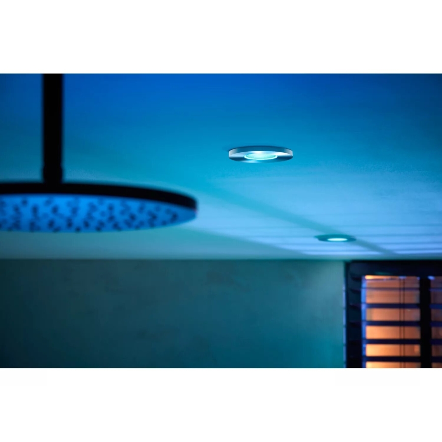 Philips - KÉSZLET 3x LED RGBW Dimmelhető fürdőszobai  beépíthető lámpa Hue XAMENTO 1xGU10/4,2W/230V IP44 2000-6500K