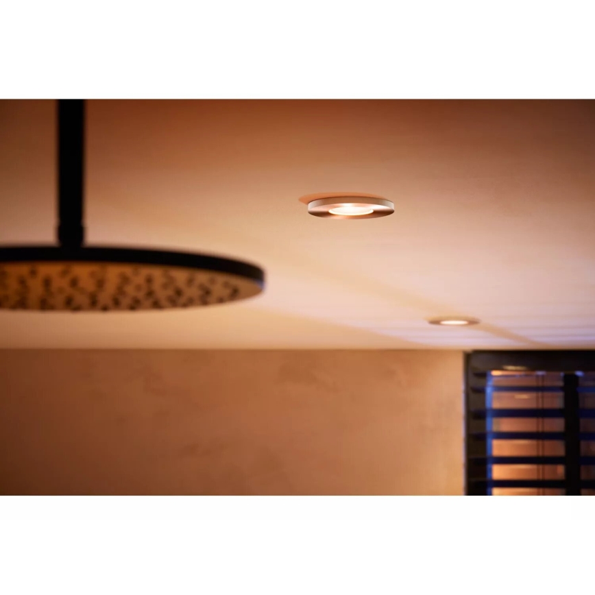 Philips - KÉSZLET 3x LED RGBW Dimmelhető fürdőszobai  beépíthető lámpa Hue XAMENTO 1xGU10/4,2W/230V IP44 2000-6500K