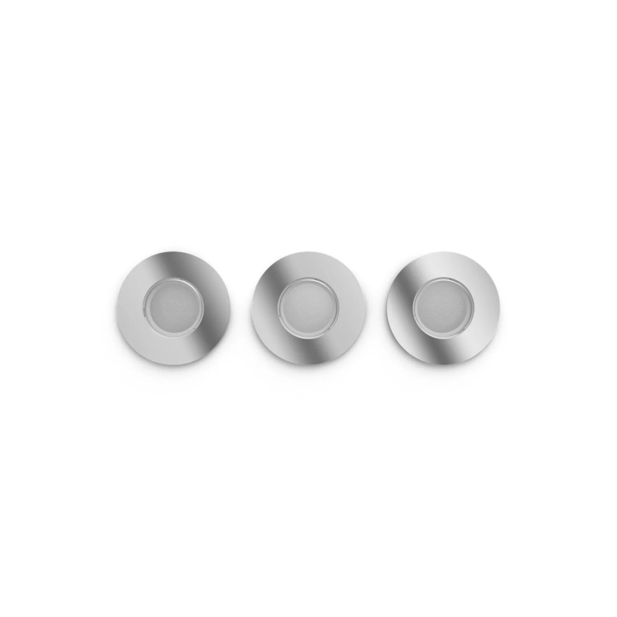 Philips - KÉSZLET 3x LED RGBW Dimmelhető fürdőszobai  beépíthető lámpa Hue XAMENTO 1xGU10/4,2W/230V IP44 2000-6500K
