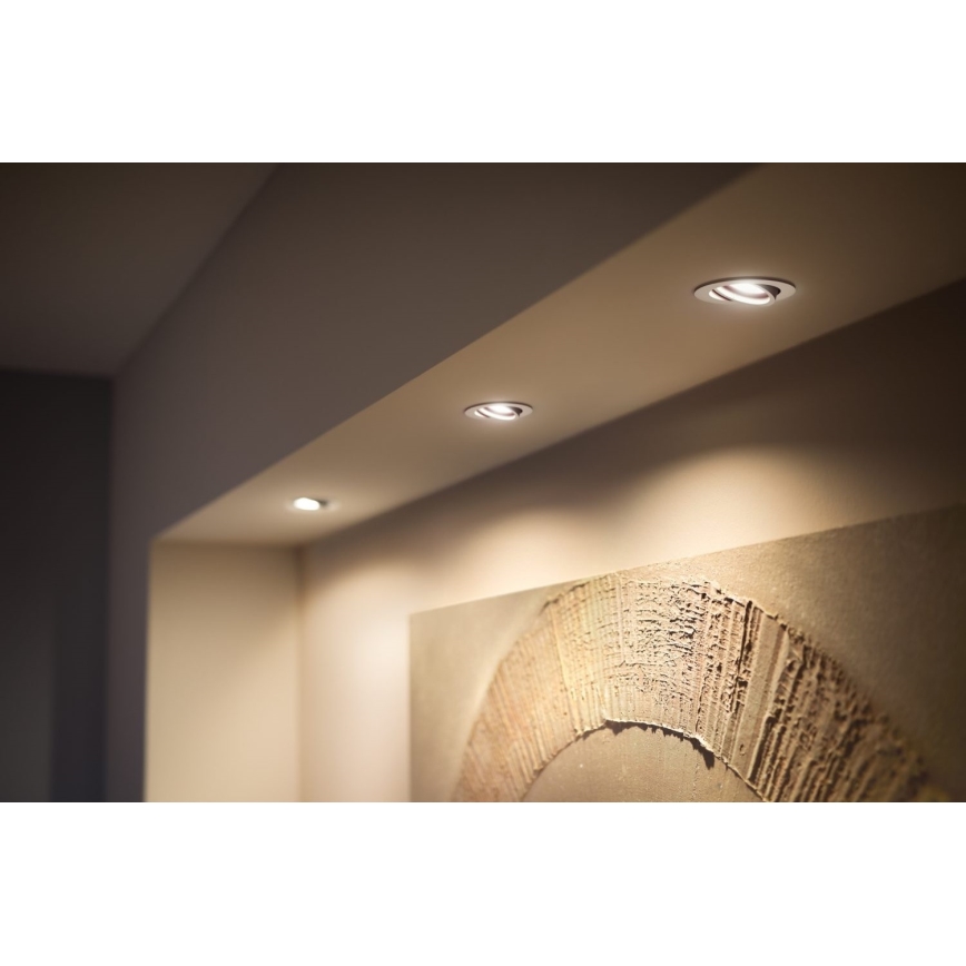 Philips - KÉSZLET 3x LED Dimmelhető beépíthető lámpa Hue MILLISKIN 1xGU10/4,2W/230 2200-6500K