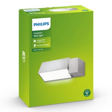 Philips - Kültéri fali lámpa BORDER 1xE27/23W/230V IP44 szürke