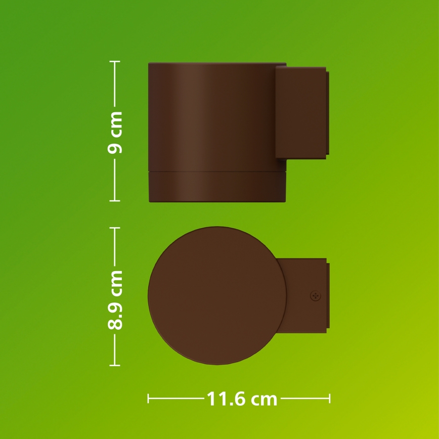 Philips - Kültéri fali lámpa FYLX 1xGU10/5W/230V barna IP44