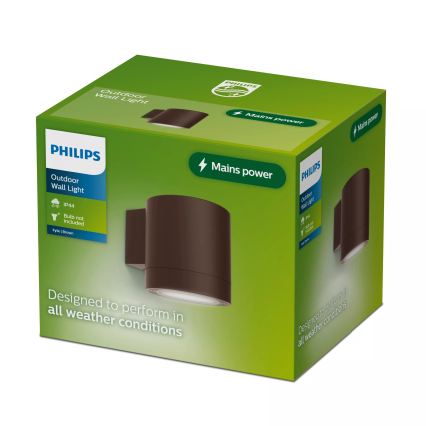 Philips - Kültéri fali lámpa FYLX 1xGU10/5W/230V barna IP44