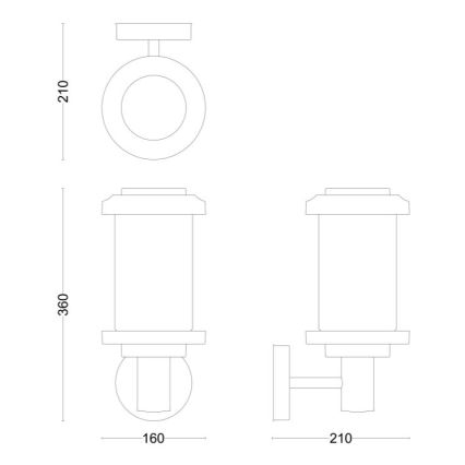 Philips - Kültéri fali lámpa LISTRA 1xE27/25W/230V IP44