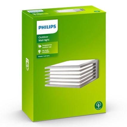 Philips - Kültéri fali lámpa SHADES 1xE27/15W/230V IP44 ezüst