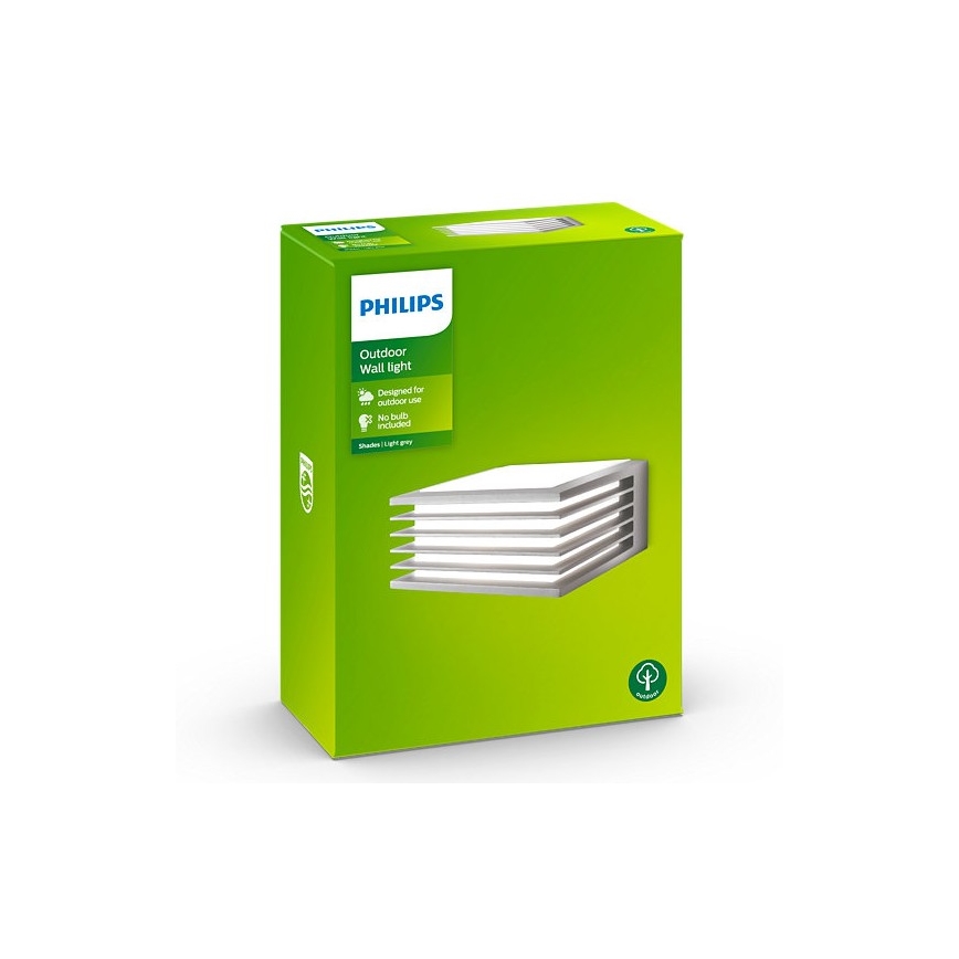 Philips - Kültéri fali lámpa SHADES 1xE27/15W/230V IP44 ezüst
