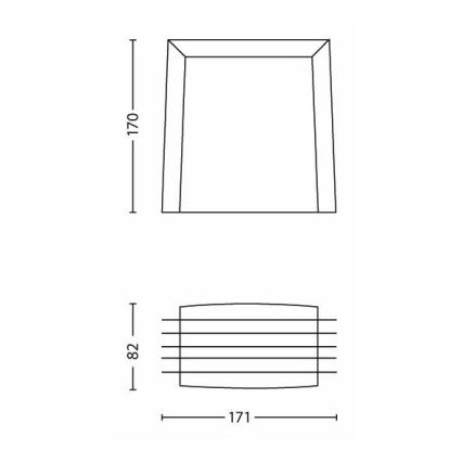 Philips - Kültéri fali lámpa SHADES 1xE27/15W/230V IP44 ezüst