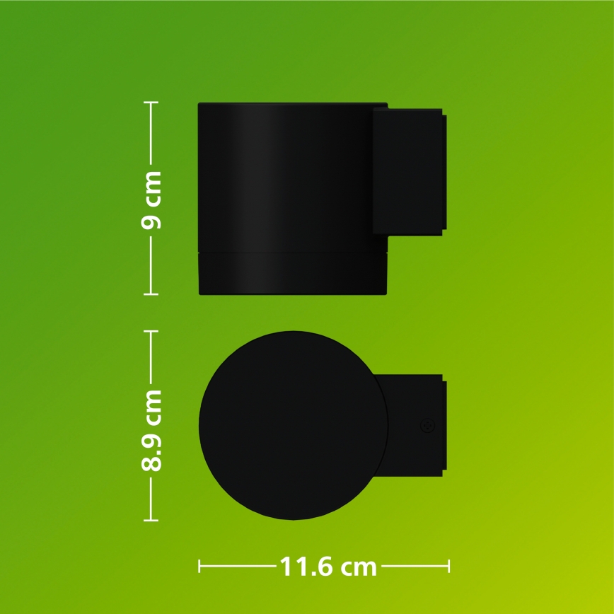 Philips - Kültéri fali lámpatest FYLX 1xGU10/5W/230V fekete IP44