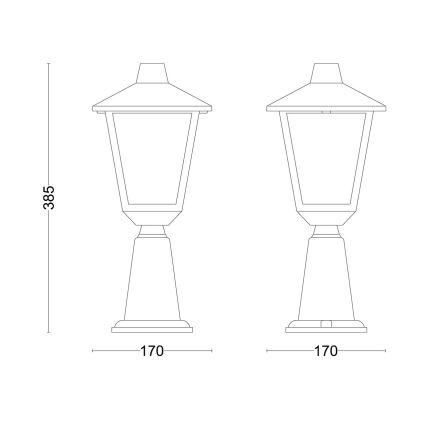 Philips - Kültéri lámpa KINNO 1xE27/25W/230V IP44