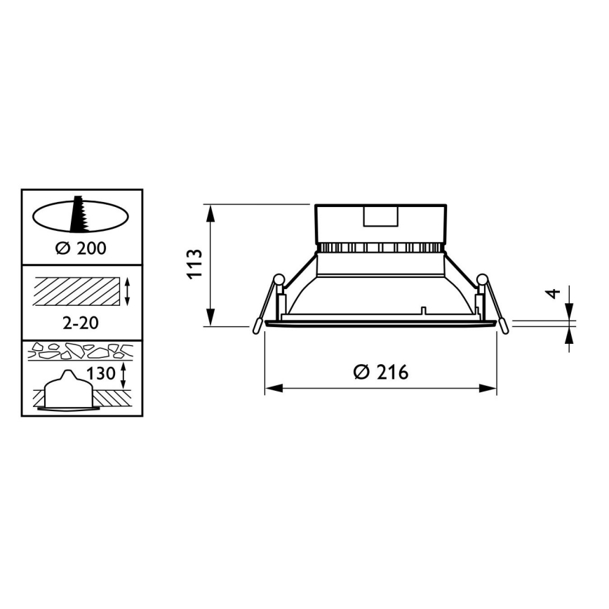 Philips - LED Beépíthető lámpa CORELINE LED/22W/230V 3000K
