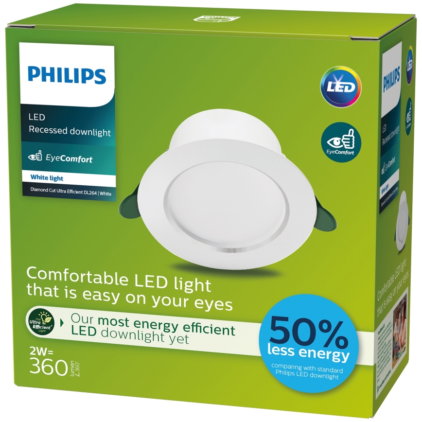 Philips - LED Beépíthető lámpa LED/2W/230V 3000K