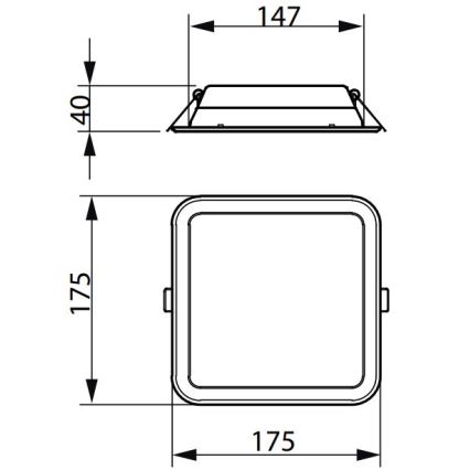 Philips - LED Beépíthető lámpa LEDINAIRE SLIM LED/10,5W/230V