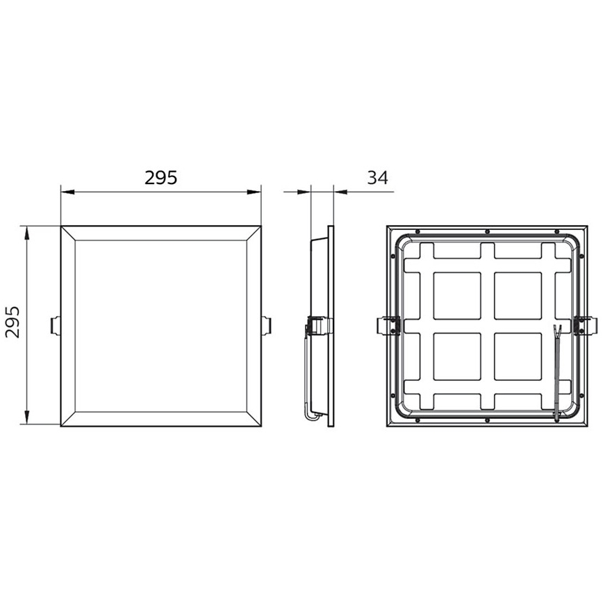 Philips - LED Beépíthető lámpa PROJECTLINE LED/15W/230V 29,5x29,5 cm
