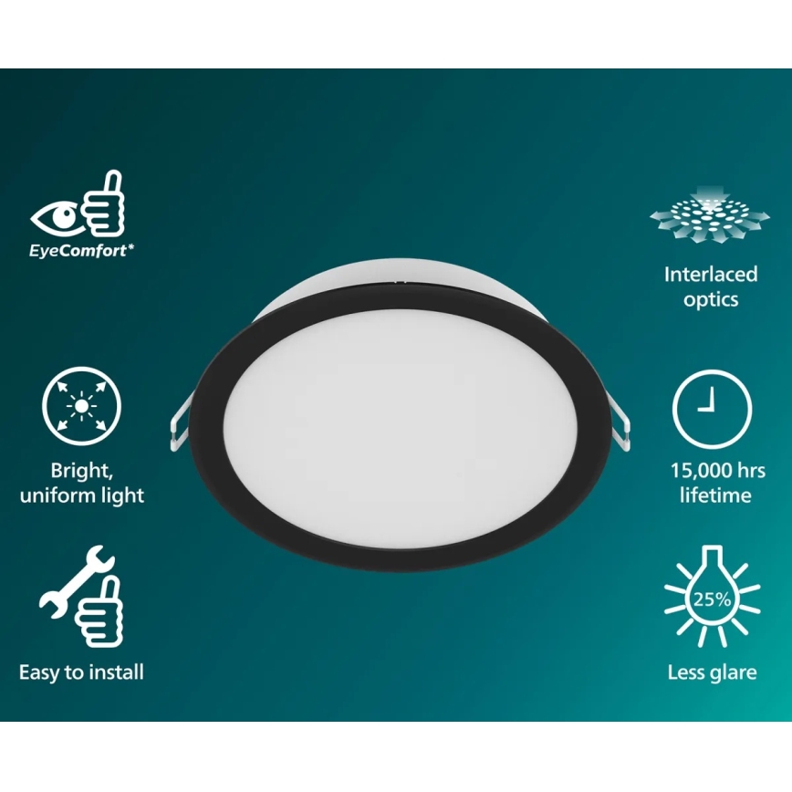 Philips - LED beépíthető mennyezeti lámpa MESON LED/12,5W/230V 3000K