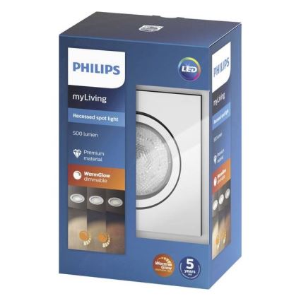 Philips 50391/11/P0 - LED Dimmelhető beépíthető lámpa SHELLBARK Warm Glow 1xLED/4,5W/230V 2200-2700K