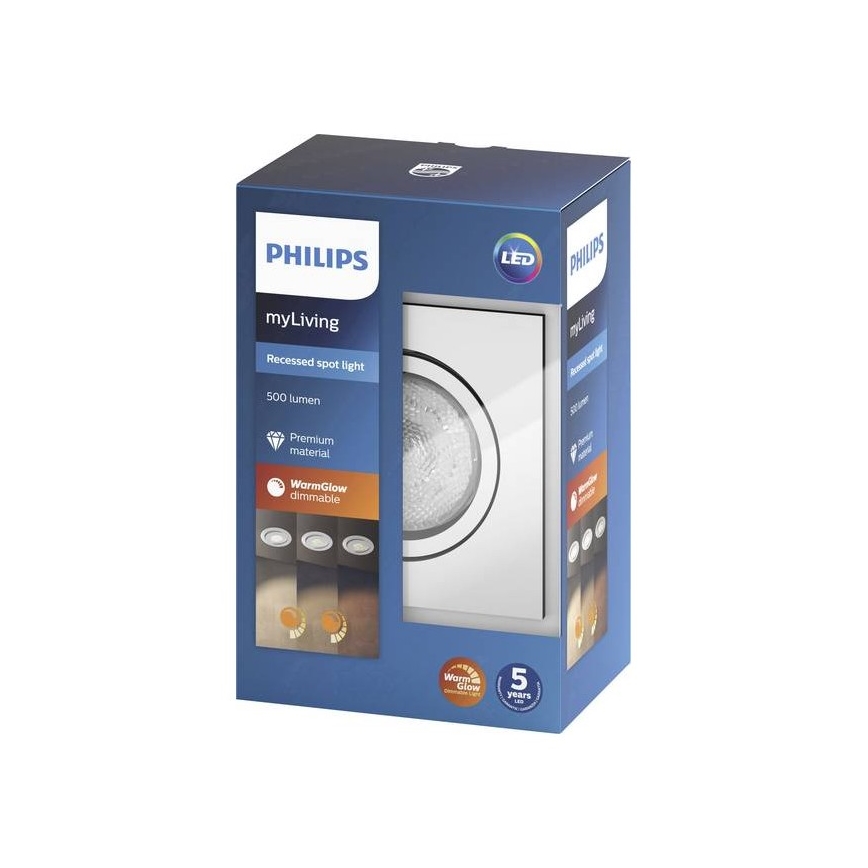 Philips 50391/11/P0 - LED Dimmelhető beépíthető lámpa SHELLBARK Warm Glow 1xLED/4,5W/230V 2200-2700K