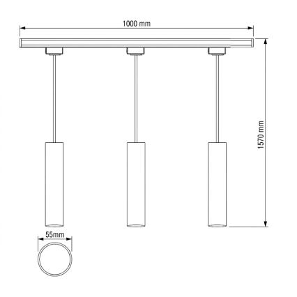 Philips - LED fényerőszabályozható csillár kábelen EASYLINK sínrendszerben 3xGU10/6,2W/230V 2200-2700K 1m fehér
