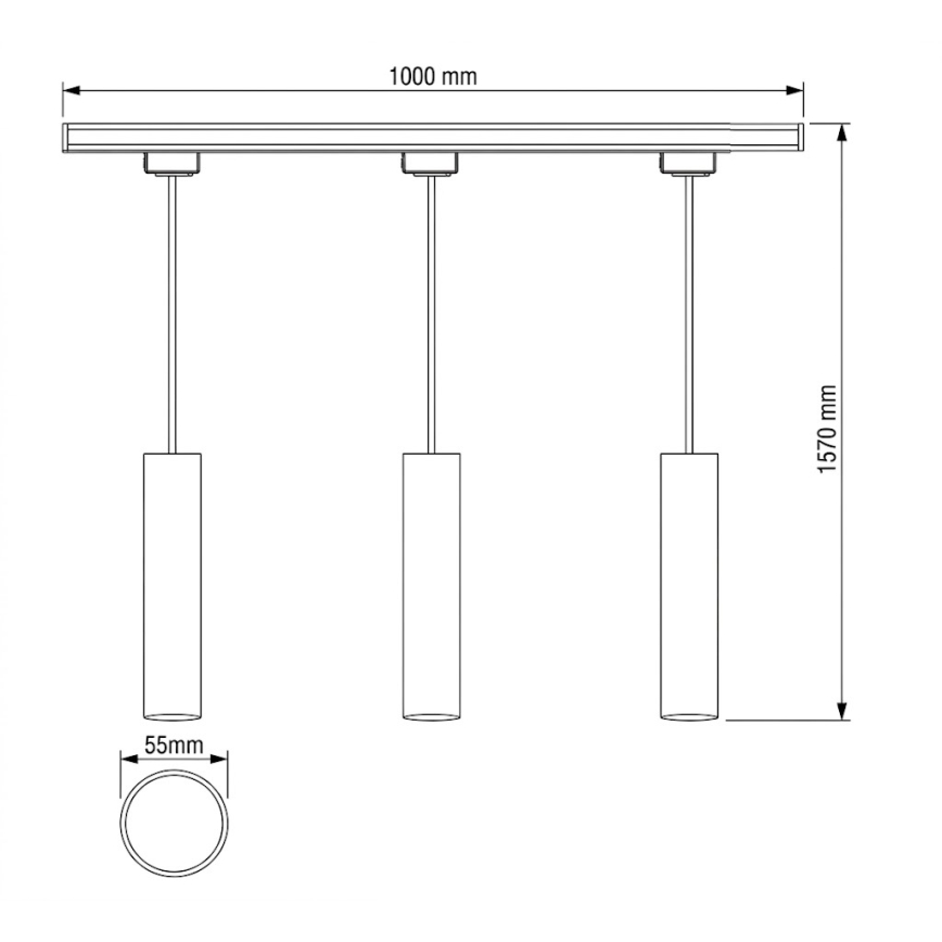 Philips - LED fényerőszabályozható csillár kábelen EASYLINK sínrendszerben 3xGU10/6,2W/230V 2200-2700K 1m fehér
