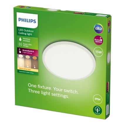 Philips - LED Dimmelhető kültéri lámpa SCENE SWITCH LED/15W/230V IP54 fehér
