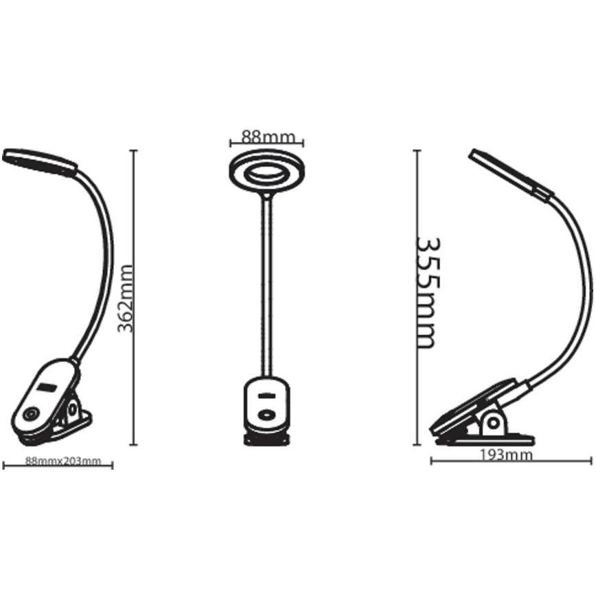 Philips - LED Dimmelhető lámpa csipeszes LED/5W/5V CRI 90