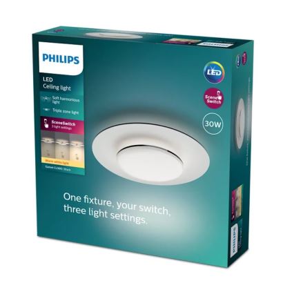Philips- LED Dimmelhető mennyezeti lámpa SCENE SWITCH LED/30W/230V 2700K fekete