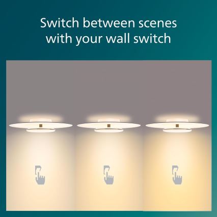 Philips- LED Dimmelhető mennyezeti lámpa SCENE SWITCH LED/40W/230V 2700K ezüst