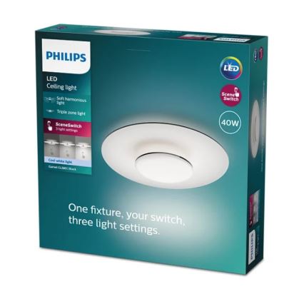 Philips- LED Dimmelhető mennyezeti lámpa SCENE SWITCH LED/40W/230V 4000K fekete