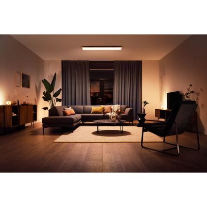 Philips - Hue AURELLE LED dimmelhető mennyezeti lámpatest, 39 W, 230 V, 2200–6500 K, 120×30 cm, fehér