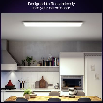 Philips - Hue AURELLE LED dimmelhető mennyezeti lámpatest, 39 W, 230 V, 2200–6500 K, 120×30 cm, fehér