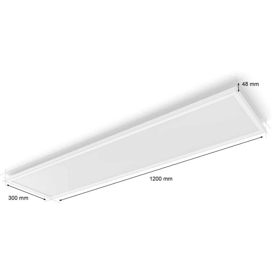 Philips - Hue AURELLE LED dimmelhető mennyezeti lámpatest, 39 W, 230 V, 2200–6500 K, 120×30 cm, fehér