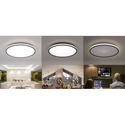 Philips - LED Dimmelhető mennyezeti lámpa SCENE SWITCH LED/18W/230V átm. 30 cm 4000K fekete