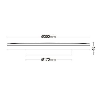 Philips - LED Dimmelhető mennyezeti lámpa SCENE SWITCH LED/18W/230V átm. 30 cm 4000K fekete