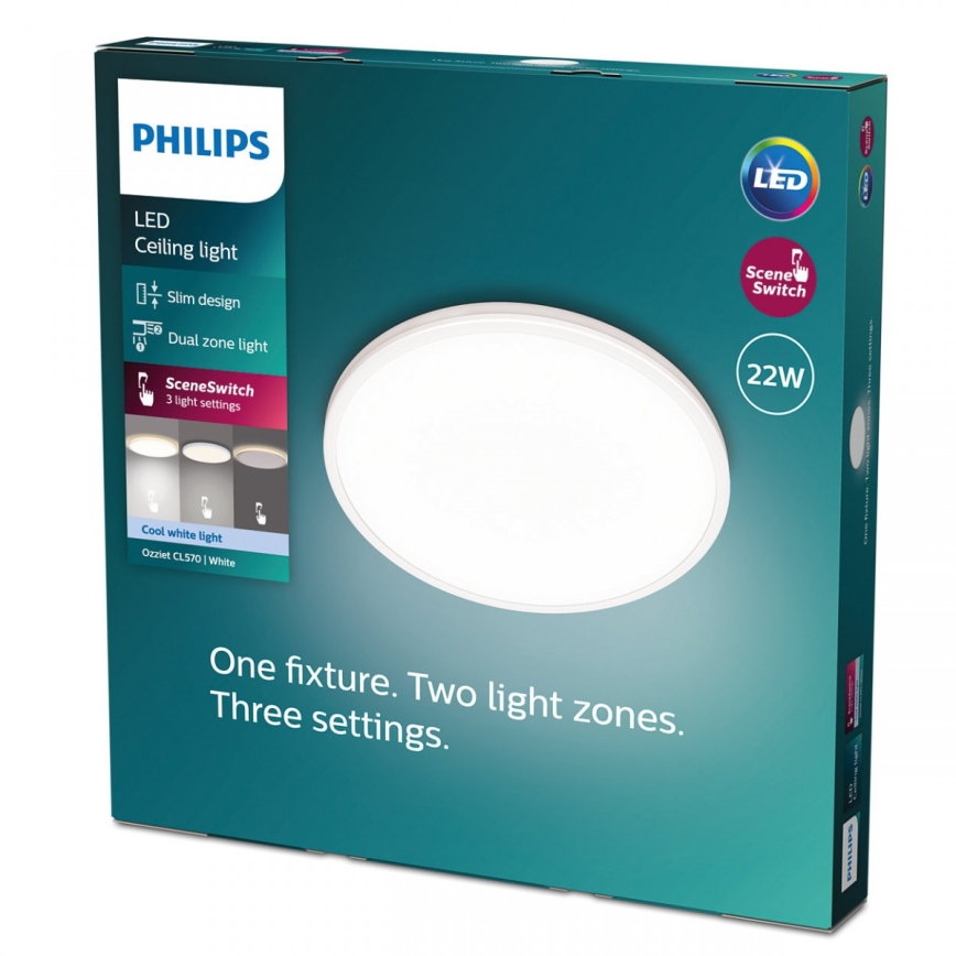 Philips - LED Dimmelhető mennyezeti lámpa SCENE SWITCH LED/22W/230V átm. 40 cm 4000K fehér