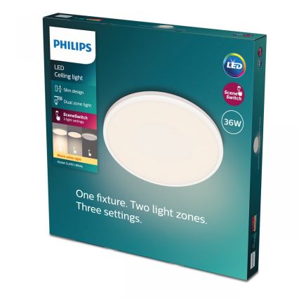 Philips - LED Dimmelhető mennyezeti lámpa SCENE SWITCH LED/36W/230V átm. 50 cm 2700K fehér
