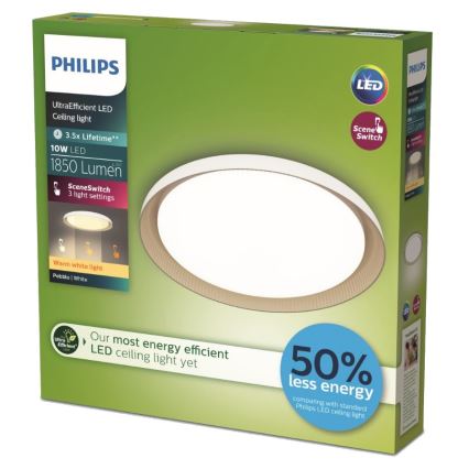 Philips - LED Dimmelhető mennyezeti lámpa PEBBLO SCENE SWITCH LED/10W/230V 2700K fehér