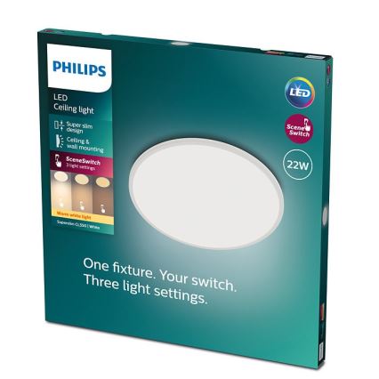 Philips - LED Dimmelhető mennyezeti lámpa SCENE SWITCH LED/22W/230V