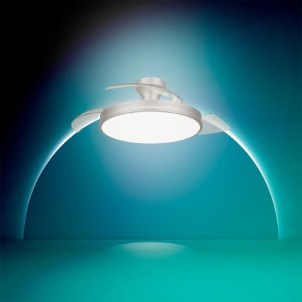 Philips - Dimmelhető LED mennyezeti lámpa ventilátorral ATLAS LED/35W/230V matt króm + távirányító