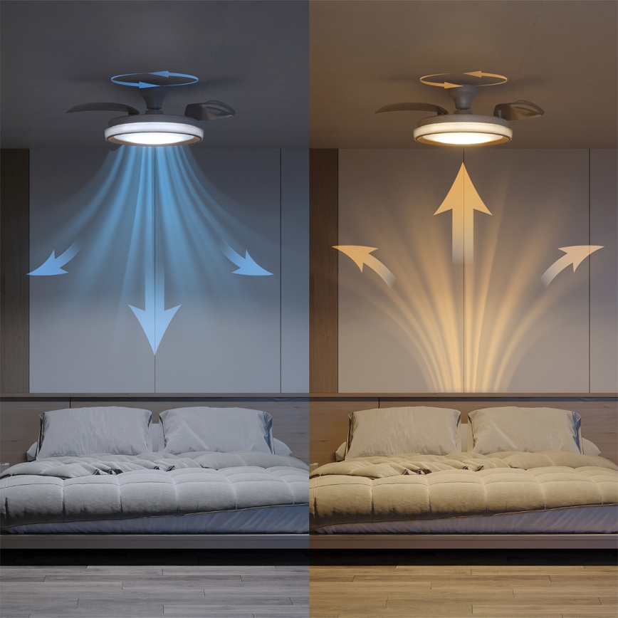 Philips - LED-dimmelhető mennyezeti lámpa ventilátorral BLISS LED/35W/230V arany + távirányító