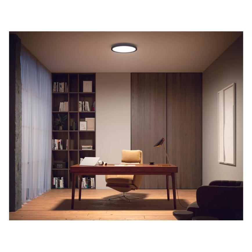Philips - LED dimmelhető mennyezeti lámpa Hue AURELLE LED/21W/230V 2200-6500K átm. 39,5 cm fekete