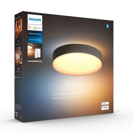 Philips - LED dimmelhető mennyezeti lámpa Hue LED/19,2W/230V 2200-6500K Ø 381 mm fekete + távirányító