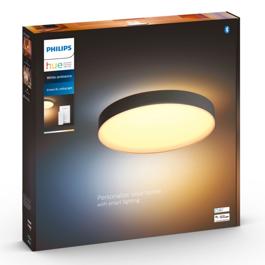Philips - Hue dimmelhető LED mennyezeti lámpa LED/48W/230V 2200–6500K átmérő 551 mm fekete + távirányító