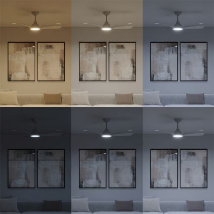 Philips - LED fényerőszabályozható mennyezeti ventilátor OLAS LED/24W/230V, átmérő 106 cm, fehér + távirányító