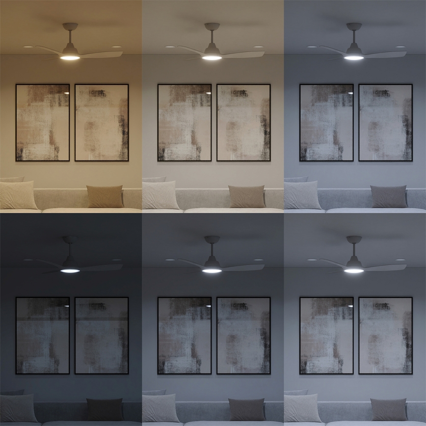Philips - LED fényerőszabályozható mennyezeti ventilátor OLAS LED/24W/230V, átmérő 106 cm, fehér + távirányító
