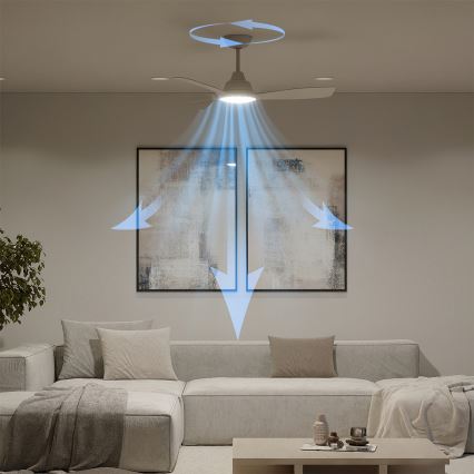 Philips - LED fényerőszabályozható mennyezeti ventilátor OLAS LED/24W/230V, átmérő 106 cm, fehér + távirányító