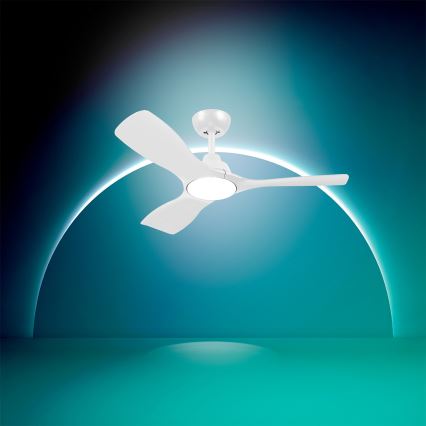 Philips - LED fényerőszabályozható mennyezeti ventilátor OLAS LED/24W/230V, átmérő 106 cm, fehér + távirányító