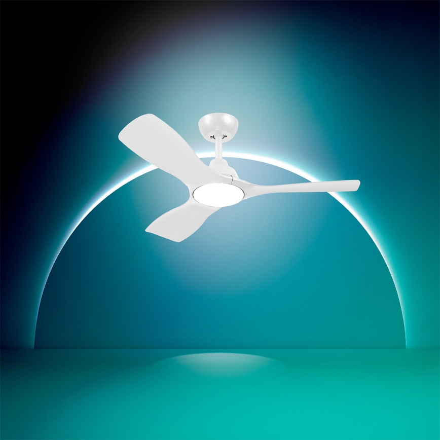 Philips - LED fényerőszabályozható mennyezeti ventilátor OLAS LED/24W/230V, átmérő 106 cm, fehér + távirányító